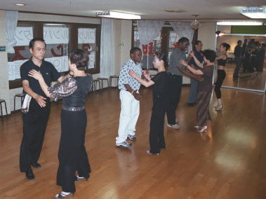 Salsa time will start the end of the school party